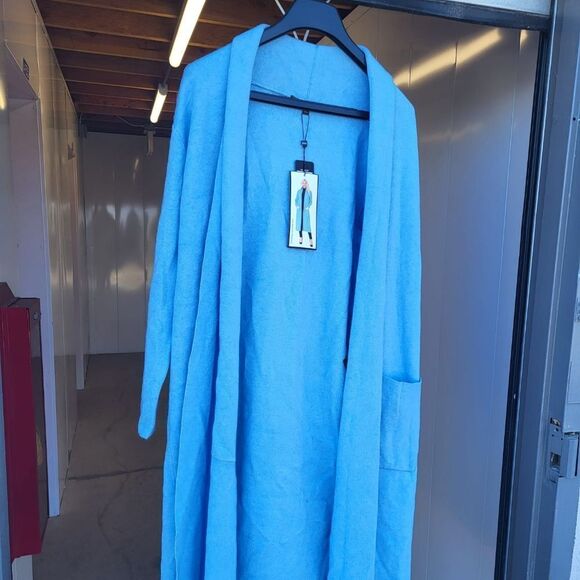 NWT $368 Maxport ocean blue cardigan - Picture 1 of 5